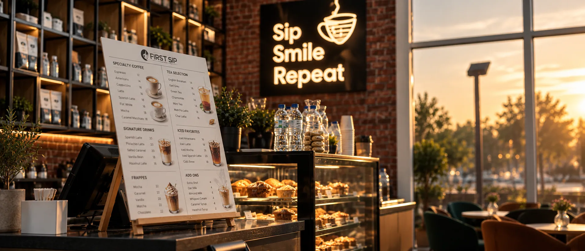 Café counter photo
