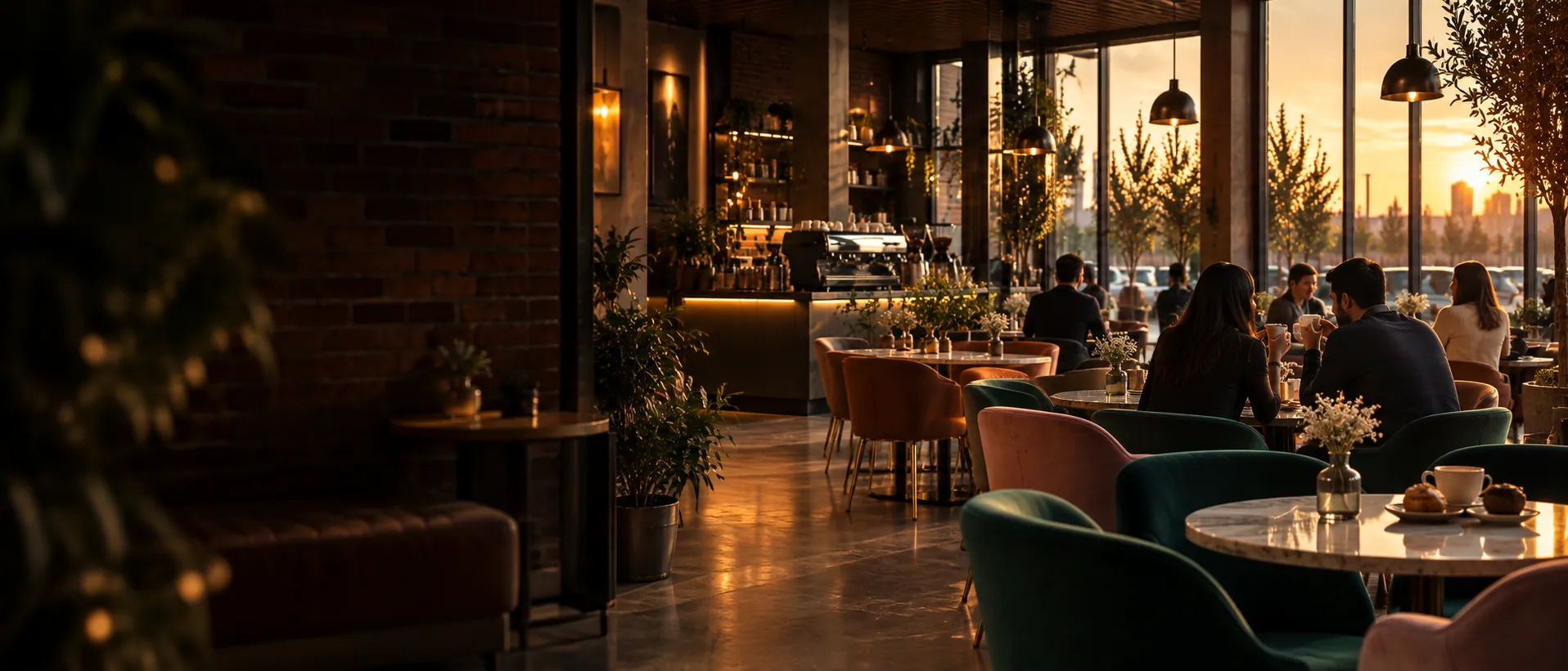 Guests in the café