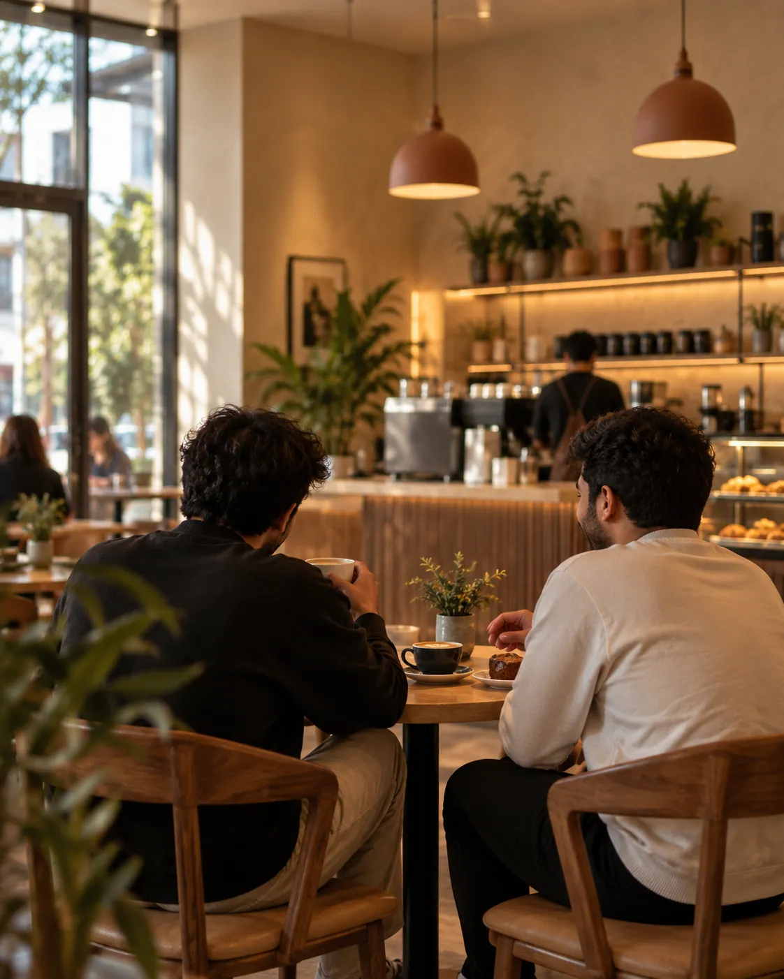 Guests in the café